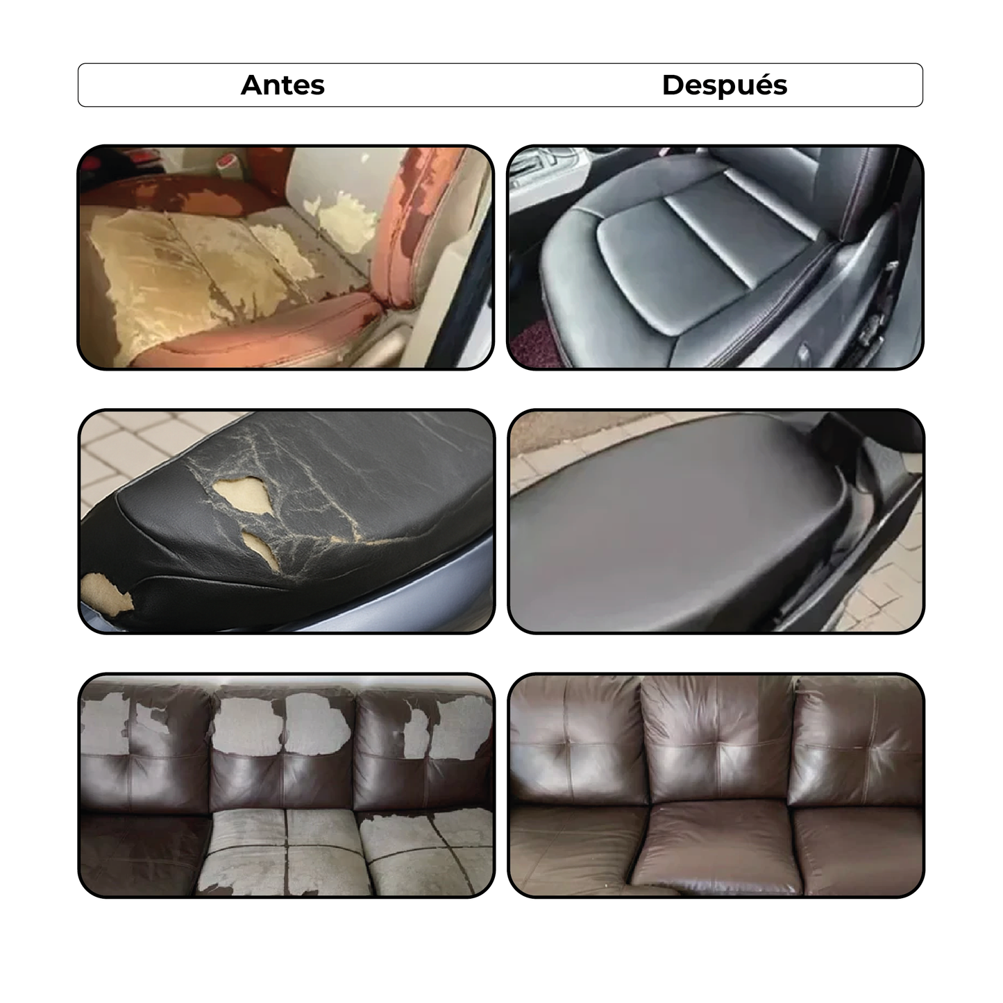 Rollo adhesivo - Reparación de cuero y vinilo.