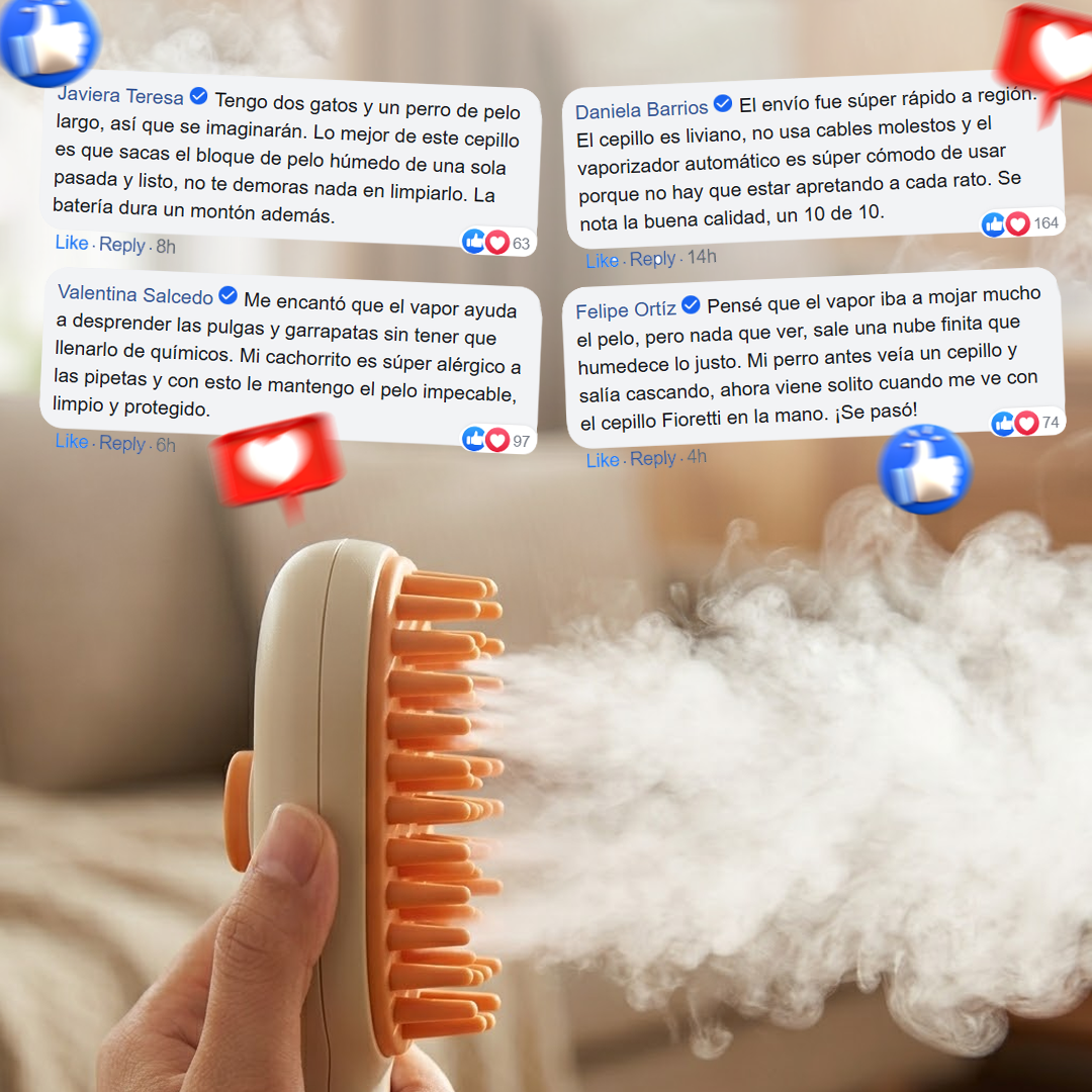 VaporPet - Cepillo Vaporizador Recargable Para Mascotas