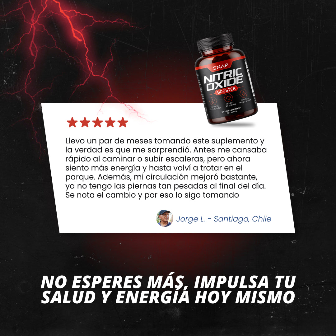 Nitric Oxide™ | Potencia tu circulación, energía y rendimiento en un solo suplemento