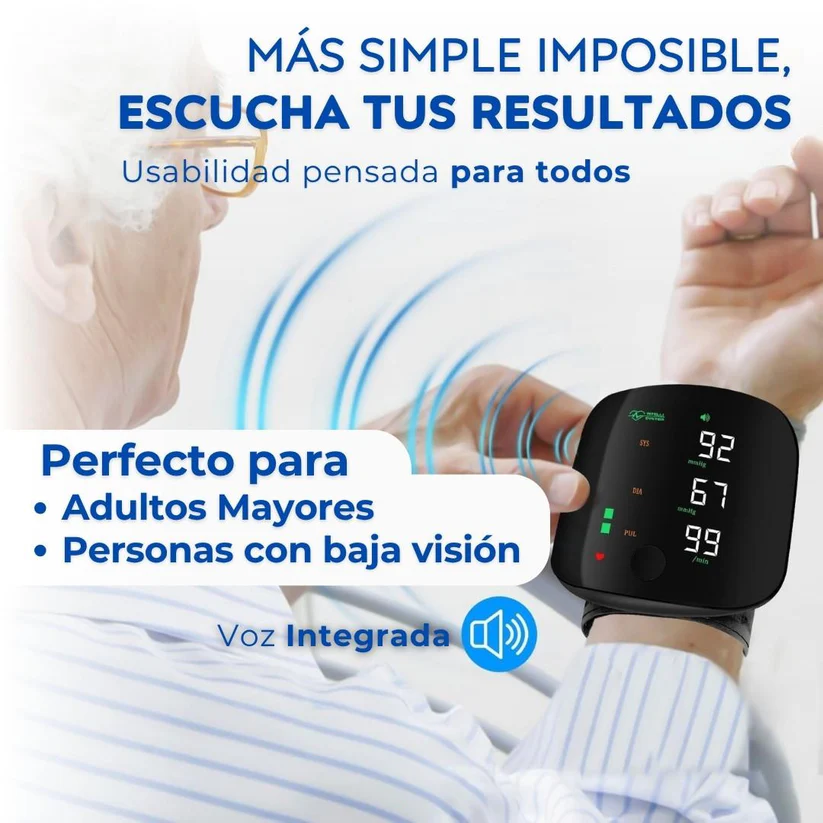 Tensiómetro Digital con Pantalla LED y Puño Ajustable.
