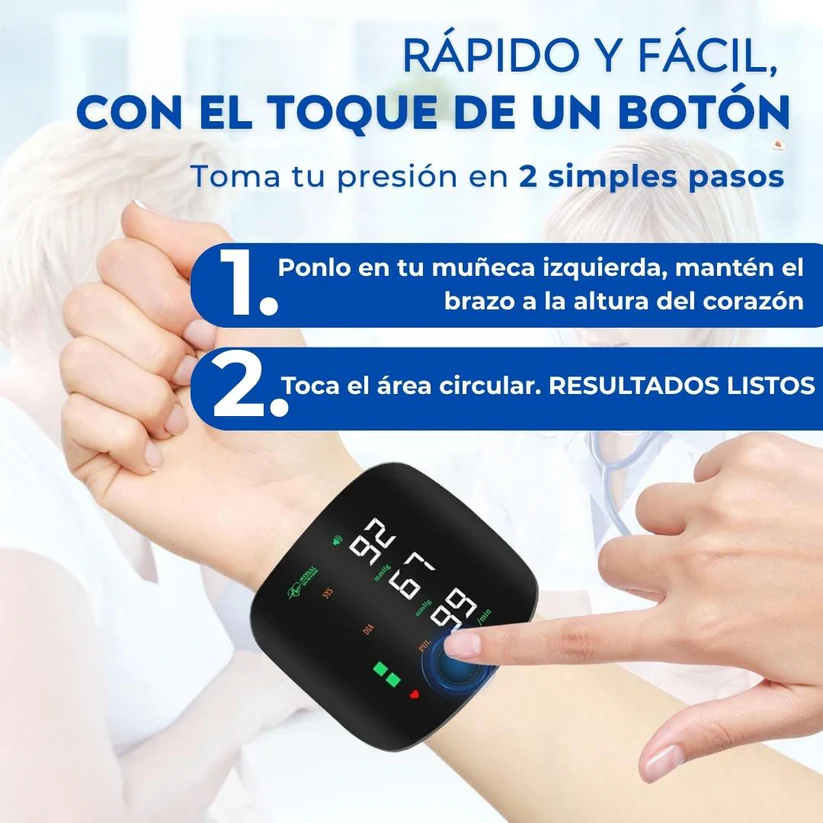 Tensiómetro Digital con Pantalla LED y Puño Ajustable.