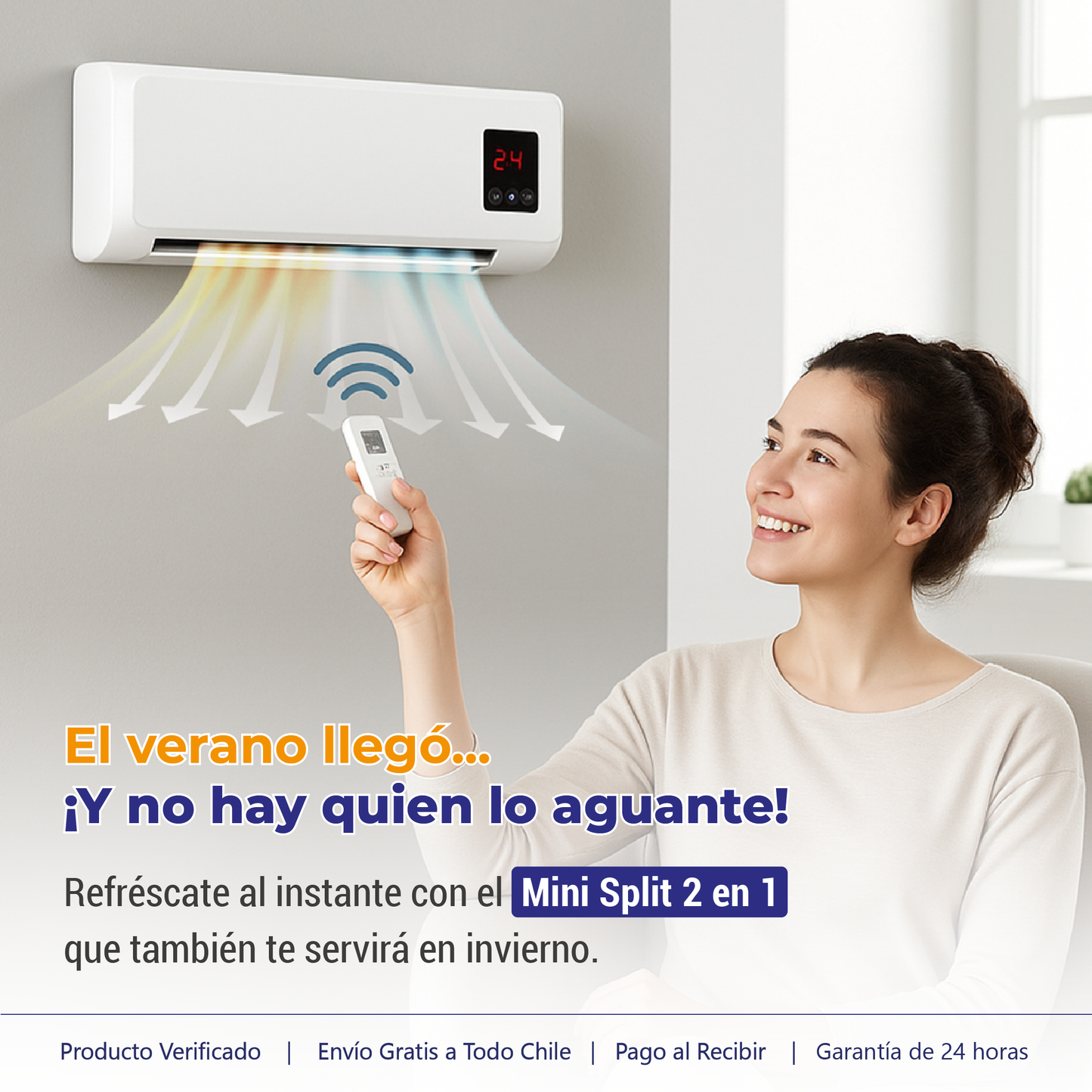 Aire Acondicionado Mini Split 2 en 1.