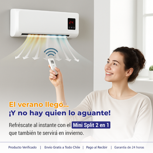 Aire Acondicionado Mini Split 2 en 1.