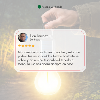 2x1 - Ampolleta Solar LED Recargable.