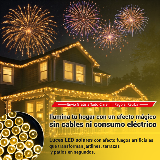 Luces LED Solares Decorativas tipo Fuegos Artificiales.