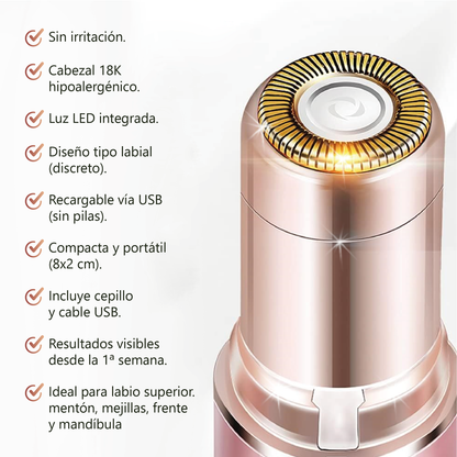 Depiladora facial portátil.