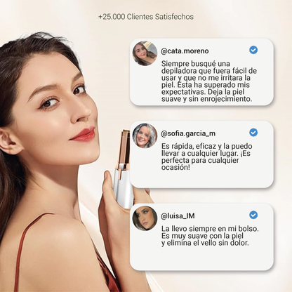 Depiladora facial portátil.