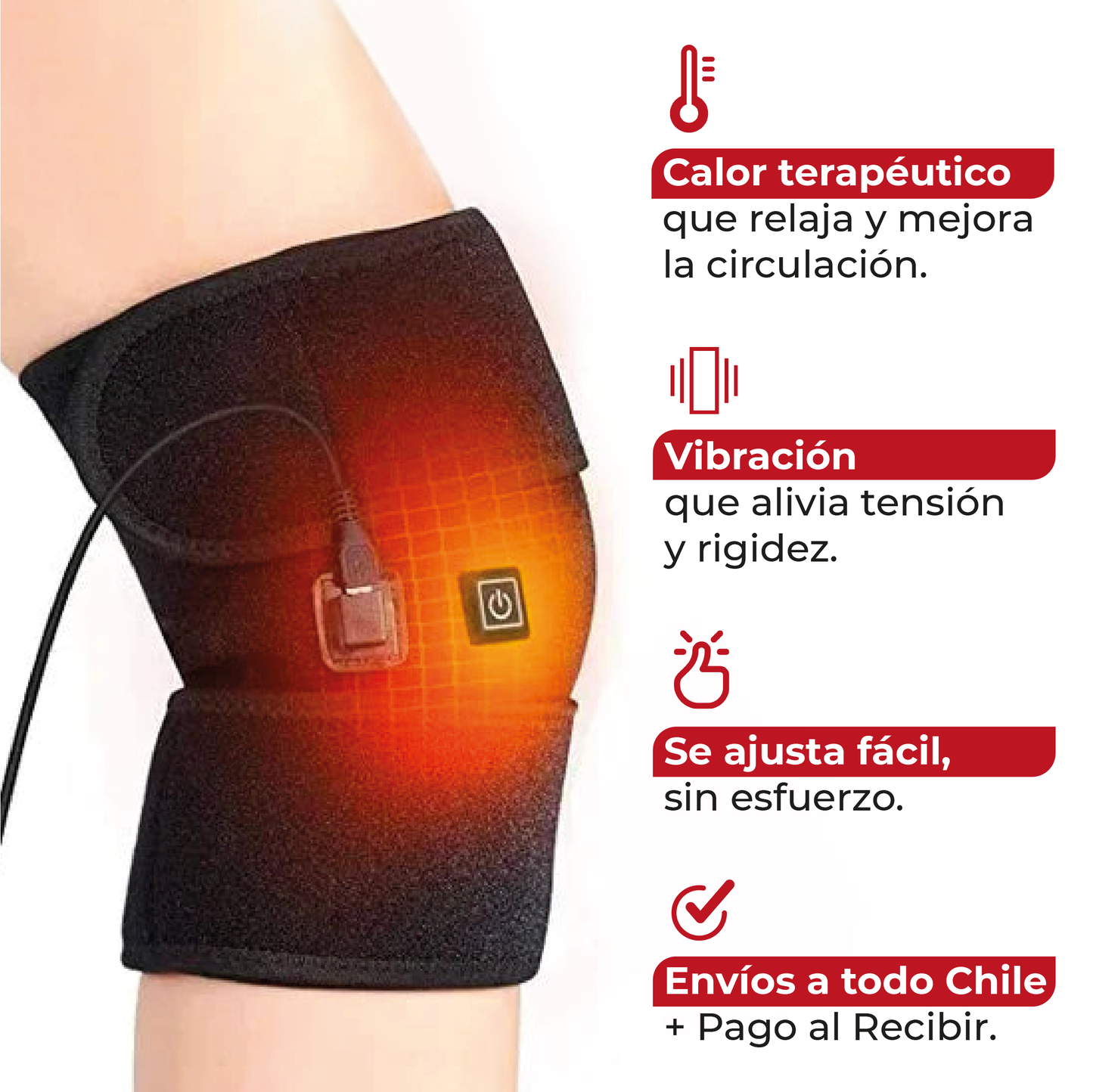 Rodillera - terapia con calor.