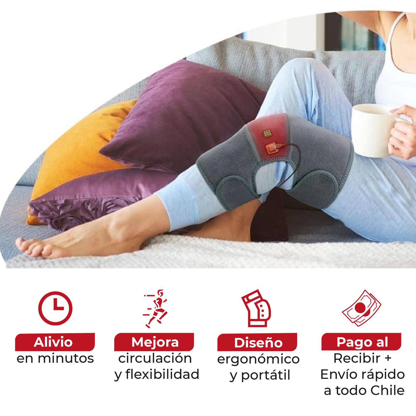 Rodillera - terapia con calor.