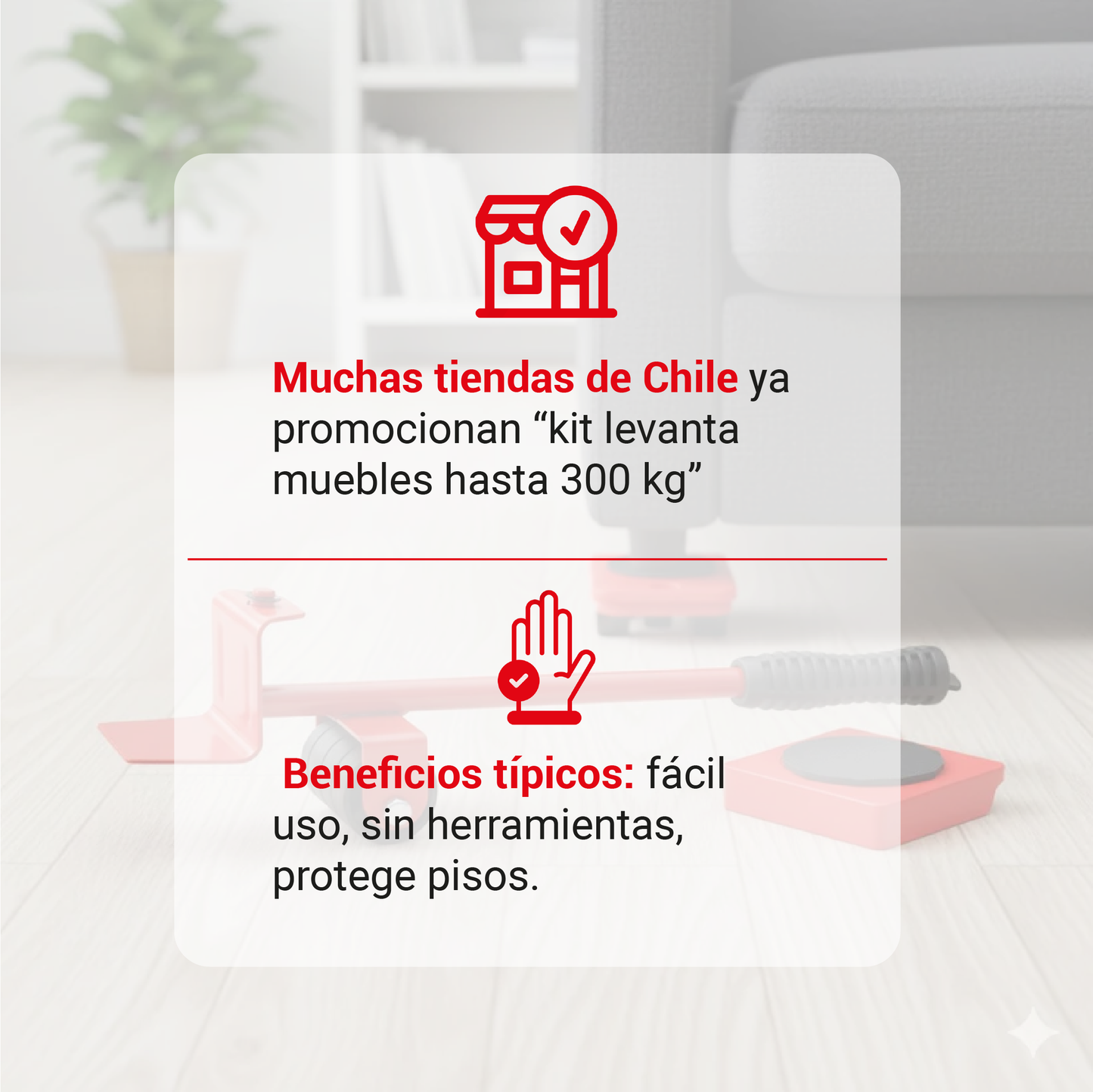 Kit Levanta Muebles Premium.