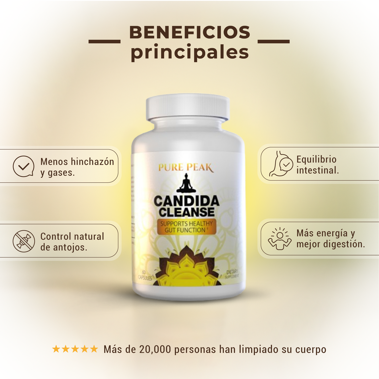 Candida Cleanse - Menos hinchazón, más energía y equilibrio natural.