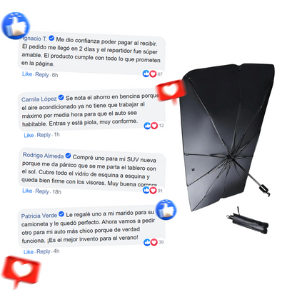 Parasol para Parabrisas – Mantén tu auto fresco y protegido del calor intenso