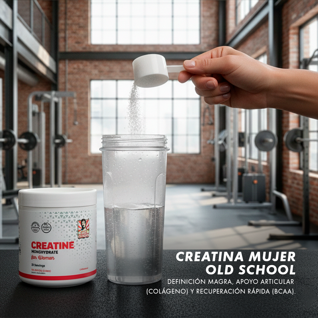 Creatina Mujer Old School Labs – Fuerza, energía y recuperación en un solo suplemento