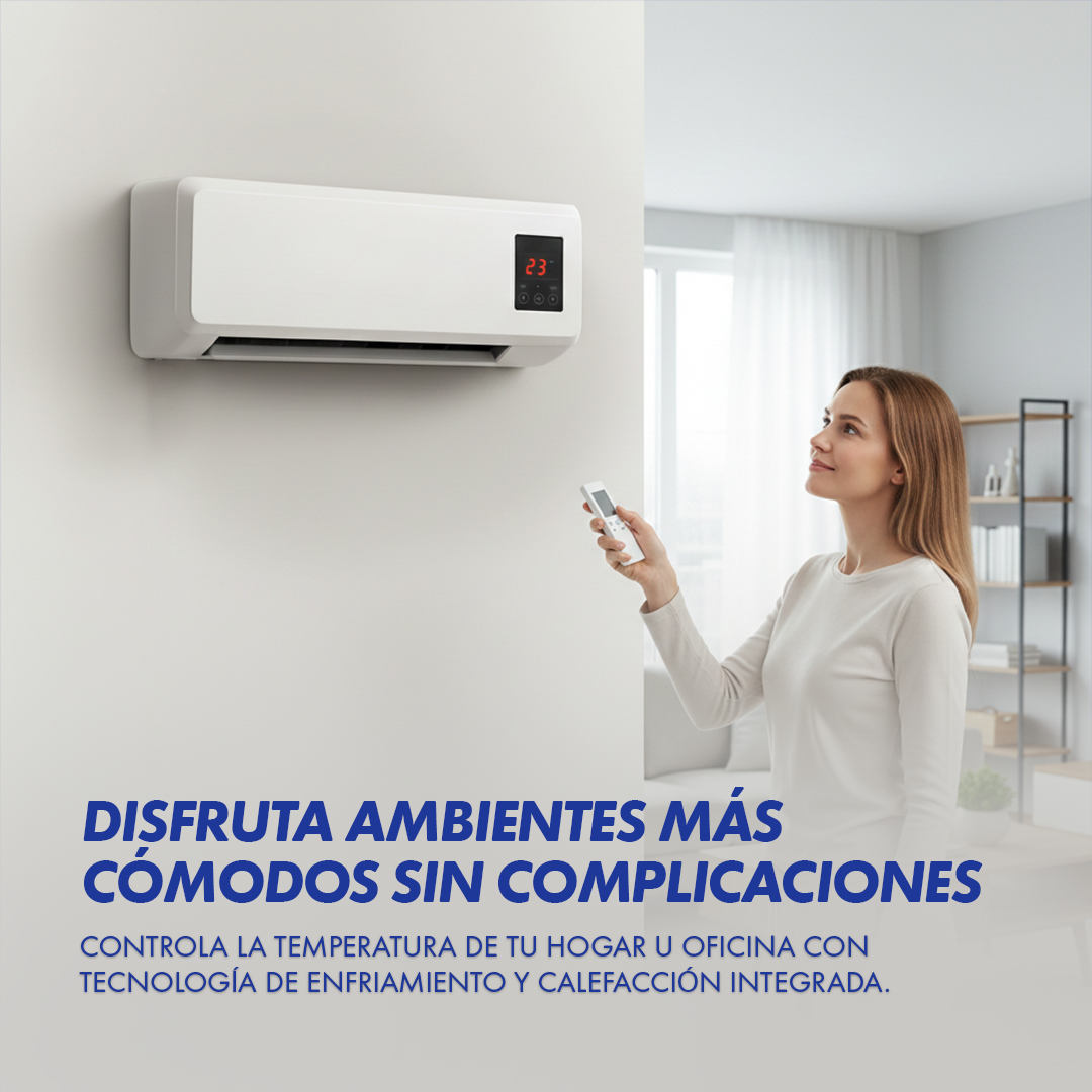 Mini Split Aire Acondicionado 2 en 1 – Potente, eficiente y fácil de instalar