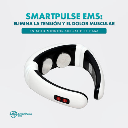 SmartPulse EMS: Electroestimulador Masajeador con Electrodos para Cuello y Espalda