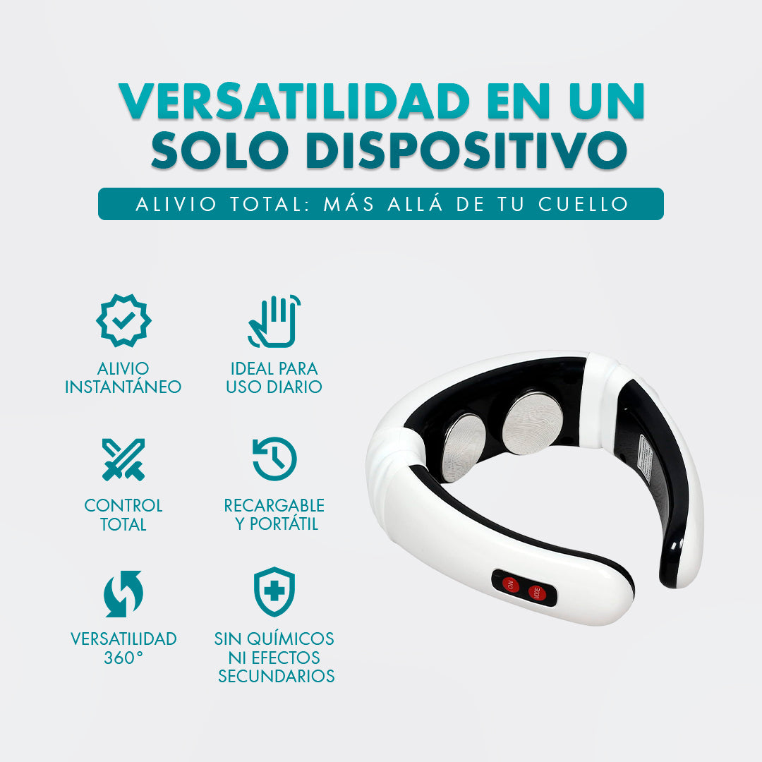 SmartPulse EMS: Electroestimulador Masajeador con Electrodos para Cuello y Espalda