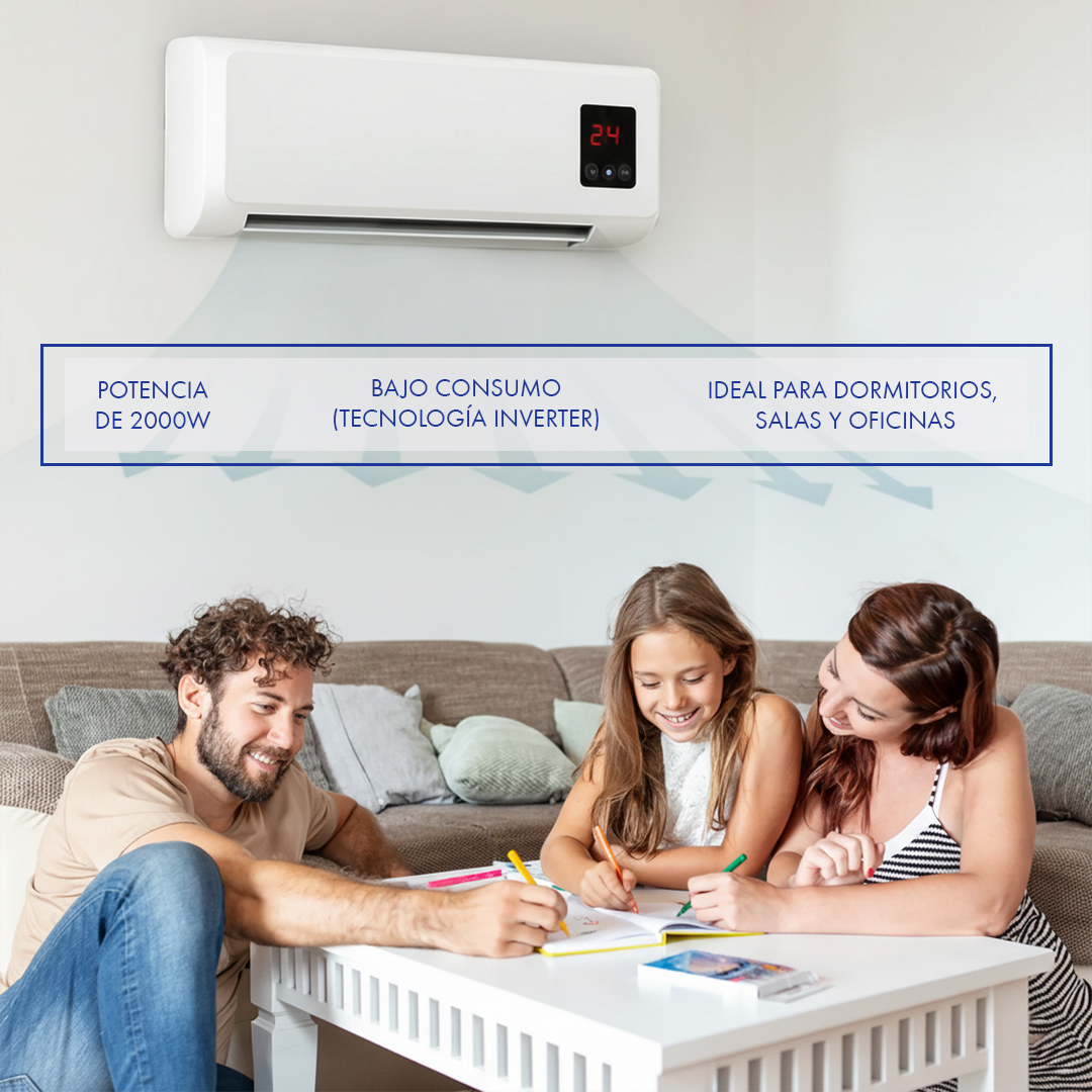 Mini Split Aire Acondicionado 2 en 1 – Potente, eficiente y fácil de instalar