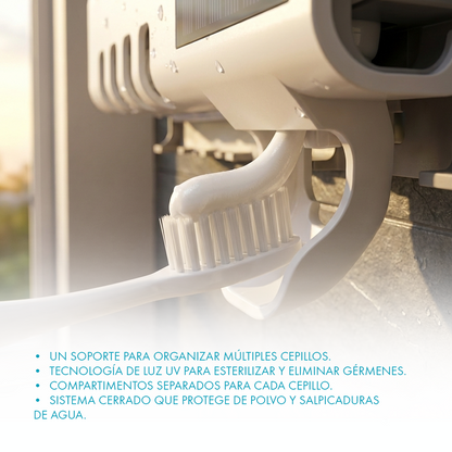 Soporte Esterilizador de Cepillos – Higiene que protege a tu familia