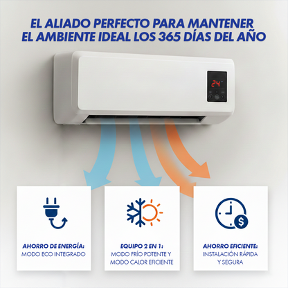 Mini Split Aire Acondicionado 2 en 1 – Potente, eficiente y fácil de instalar