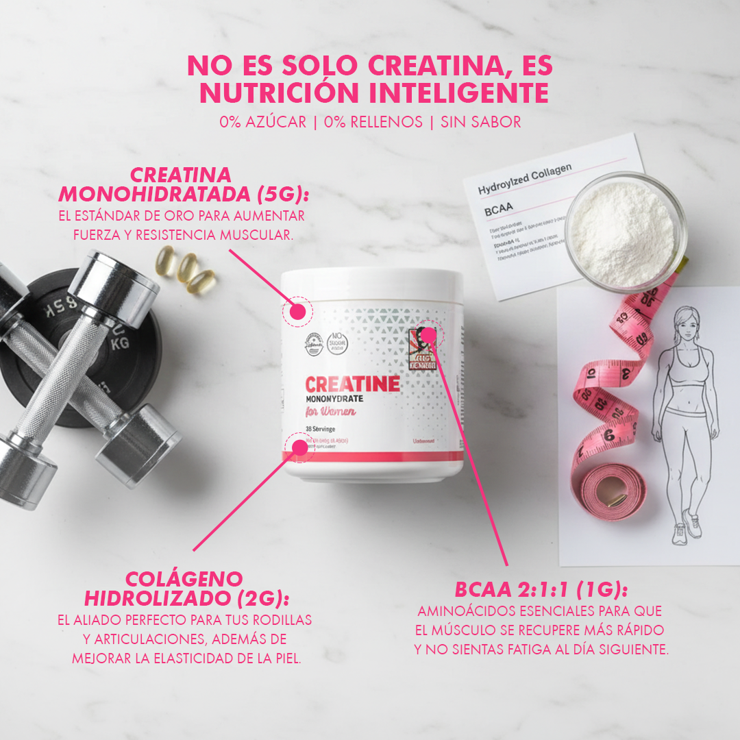 Creatina Mujer Old School Labs – Fuerza, energía y recuperación en un solo suplemento