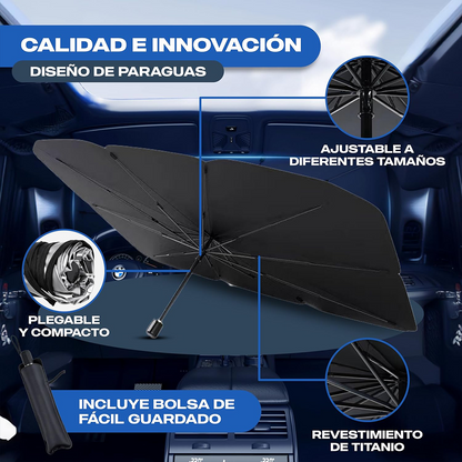 Parasol para Parabrisas – Mantén tu auto fresco y protegido del calor intenso