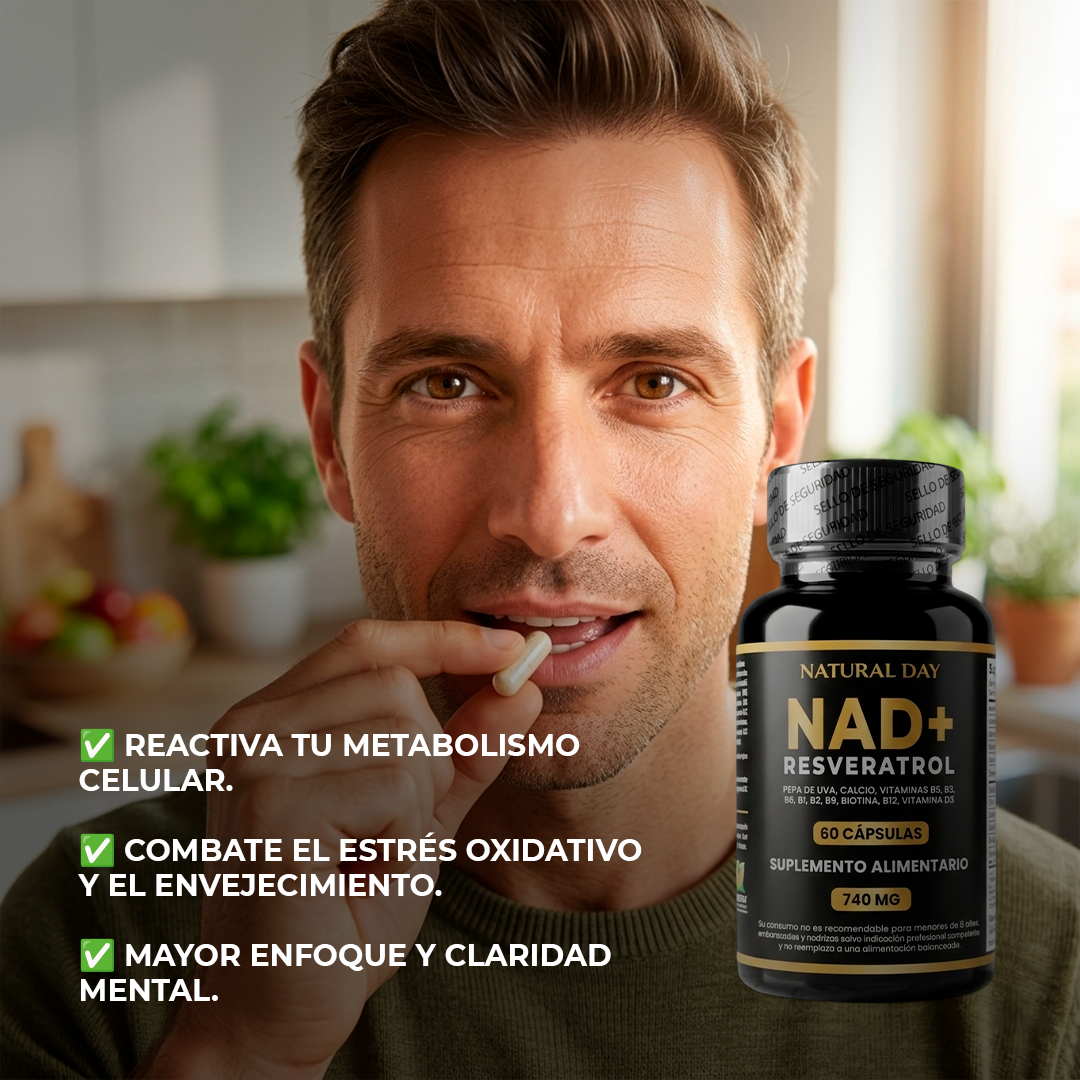 NAD + Resveratrol – Suplemento Antiedad y Energético