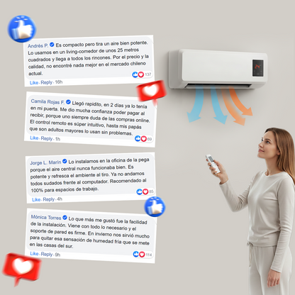 Mini Split Aire Acondicionado 2 en 1 – Potente, eficiente y fácil de instalar