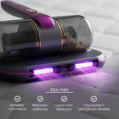 Aspiradora Antiácaros Inalámbrica con Luz UV  - Elimina polvo, ácaros y alérgenos de tu hogar