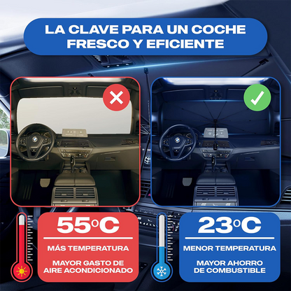 Parasol para Parabrisas – Mantén tu auto fresco y protegido del calor intenso