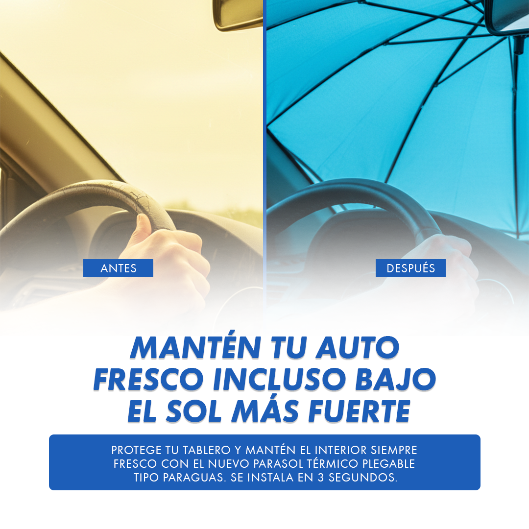 Parasol para Parabrisas – Mantén tu auto fresco y protegido del calor intenso