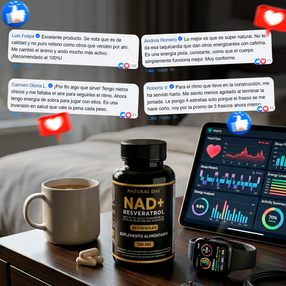 NAD + Resveratrol – Suplemento Antiedad y Energético