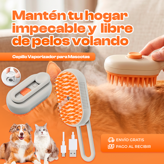 VaporPet - Cepillo Vaporizador Recargable Para Mascotas