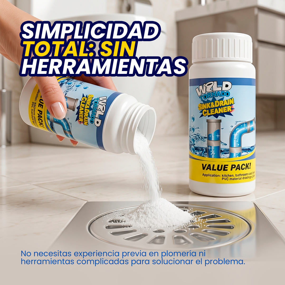 WildTornado™: La cañería tapada, resuelta en minutos.