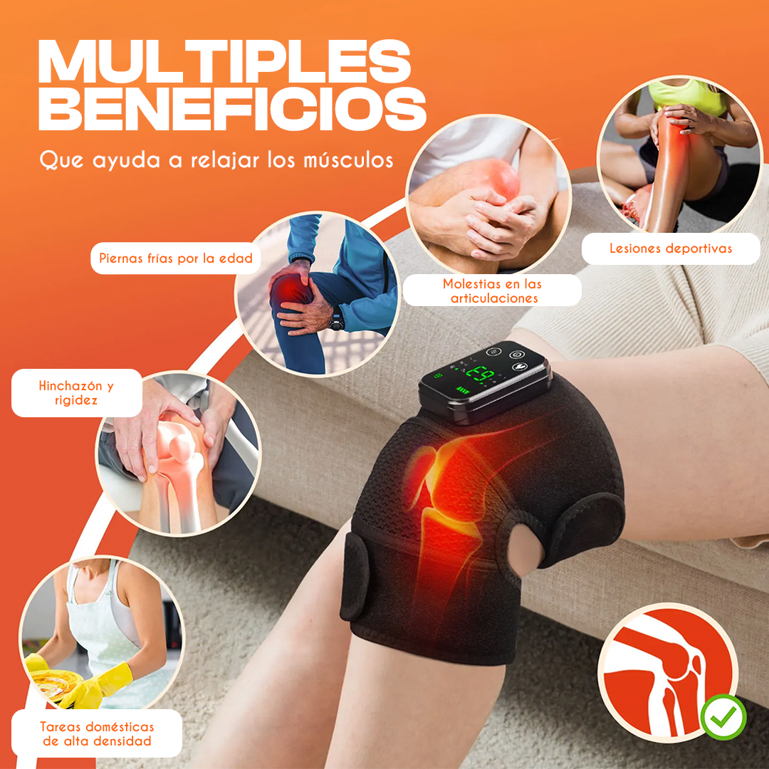 FlexTherm Pro™ 3 en 1 – Calor y Masaje Terapéutico 100% Inalámbrico