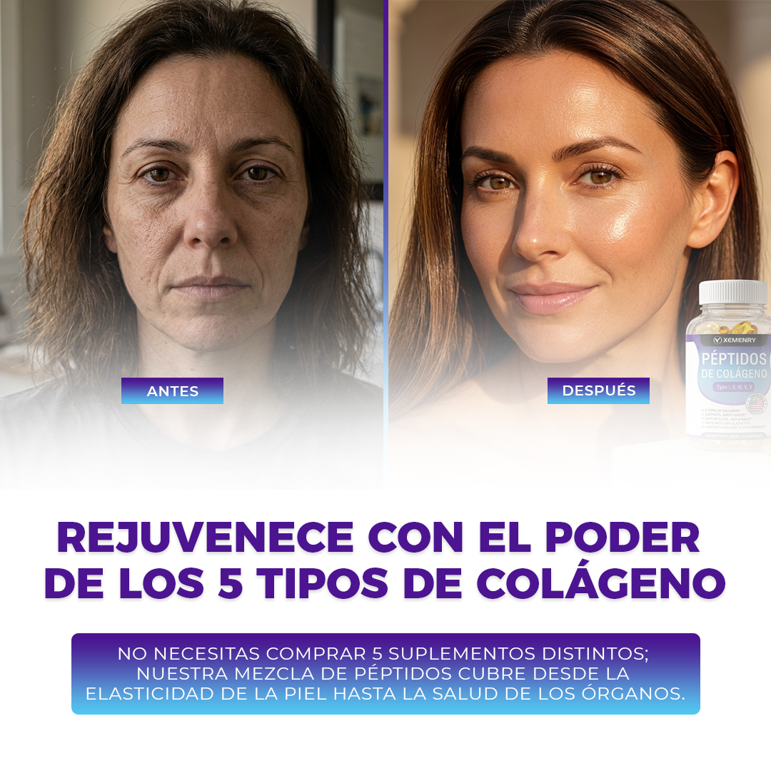 Recupera la vitalidad de tu piel, cabello y articulaciones con el poder de los 5 tipos de colágeno