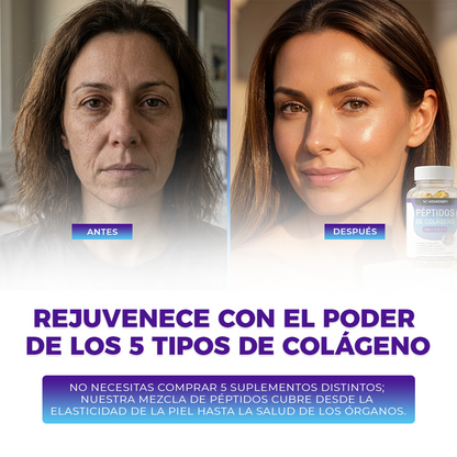 Recupera la vitalidad de tu piel, cabello y articulaciones con el poder de los 5 tipos de colágeno