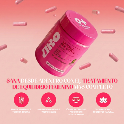 Recupera tu tranquilidad diaria sin cremas molestas ni óvulos incómodos con Uro Probiotic