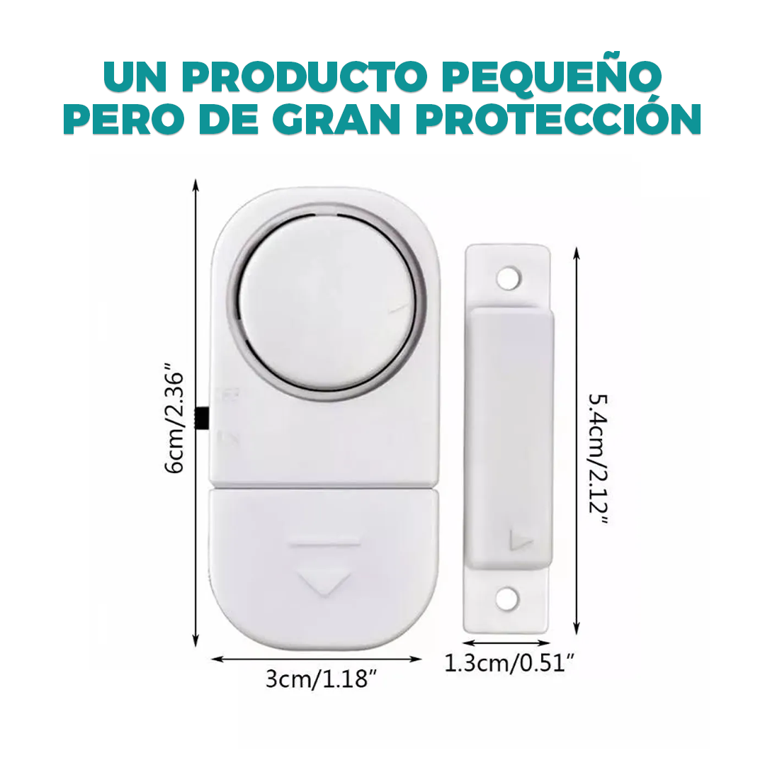 Alarma para Puertas y Ventanas con Sensor Magnético (90dB) - Oferta 3x1