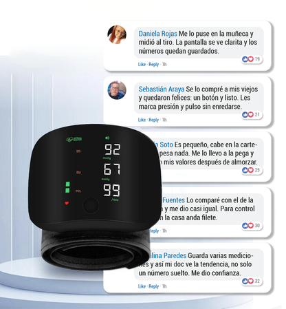 Tensiómetro Digital con Pantalla LED y Puño Ajustable.