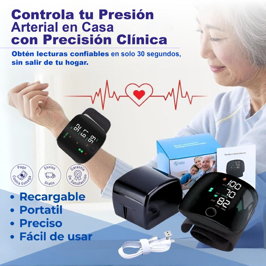Tensiómetro Digital con Pantalla LED y Puño Ajustable.