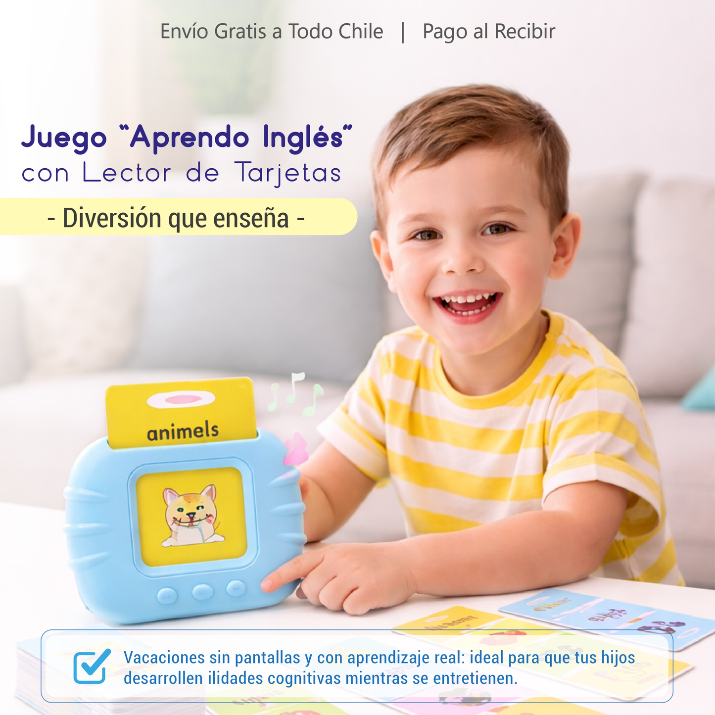 Juego “Aprendo Inglés” con Lector de Tarjetas.