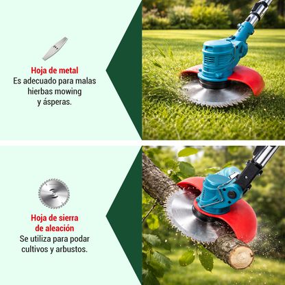 Cortadora / Podadora de Césped Inalámbrica ¡Más orden, menos esfuerzo!