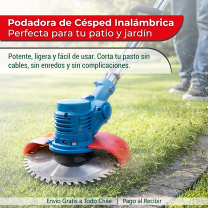Cortadora / Podadora de Césped Inalámbrica ¡Más orden, menos esfuerzo!