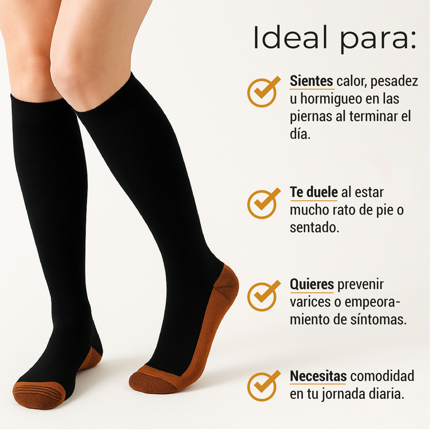 Medias de compresión.