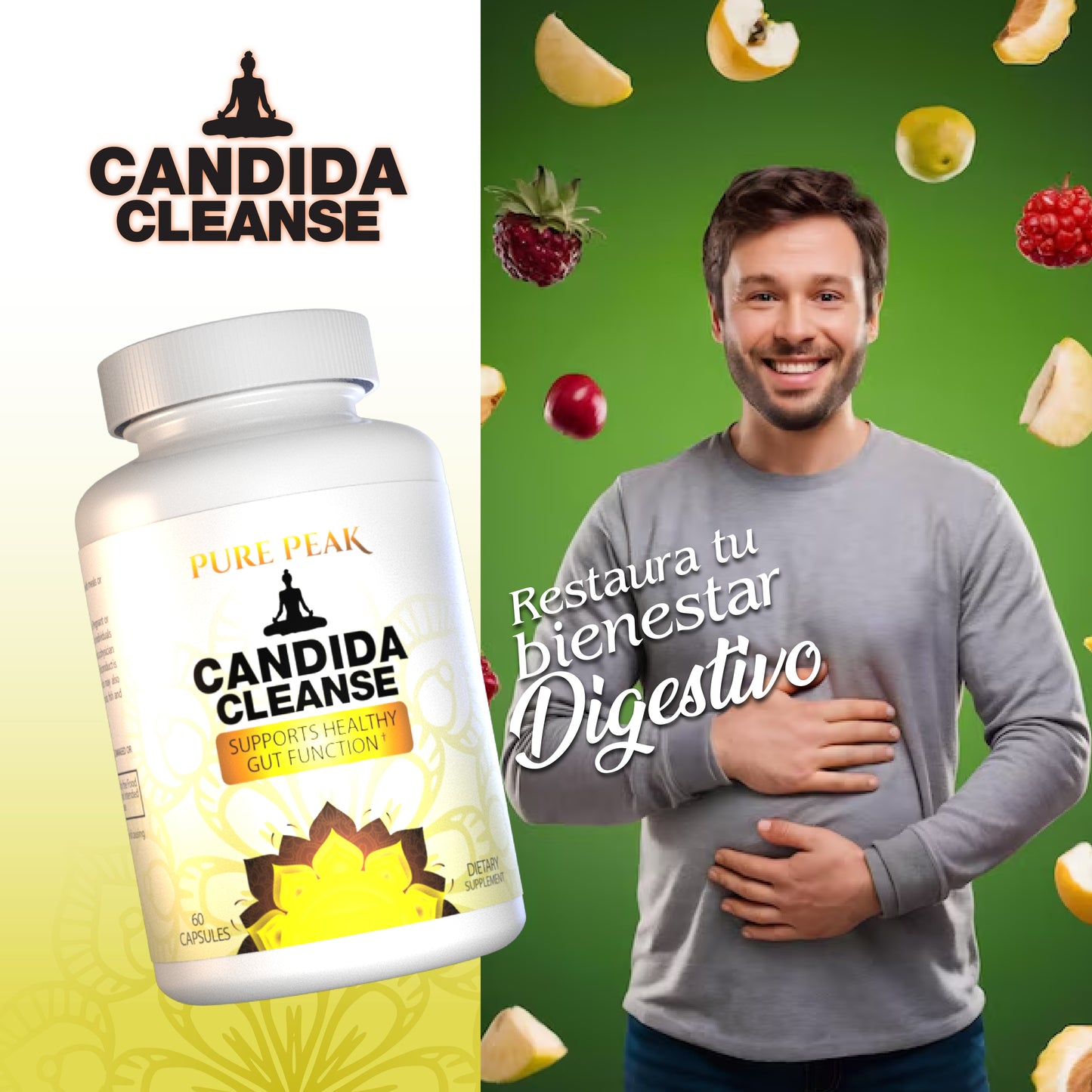 Candida Cleanse - Menos hinchazón, más energía y equilibrio natural.